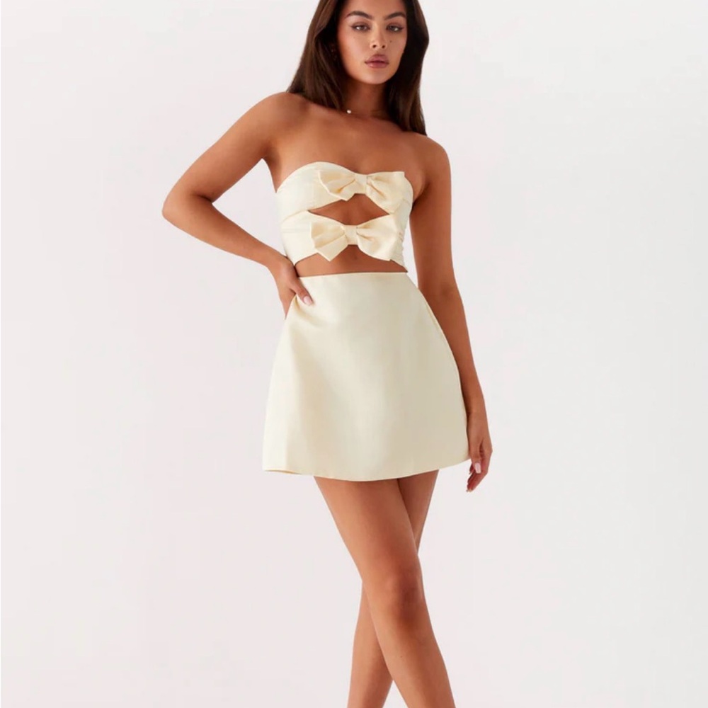 Peppermayo Cream Mini Dress